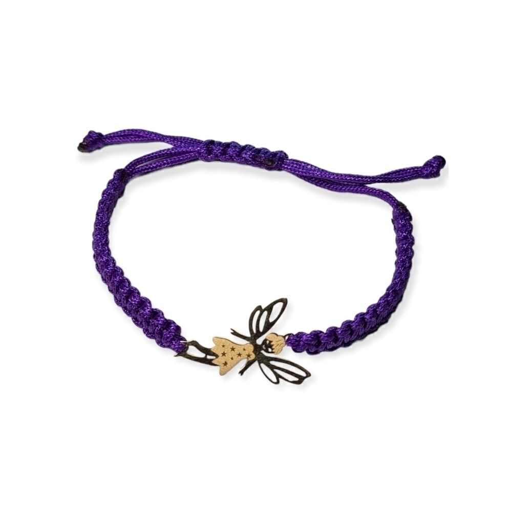 DISNEY Tinkerbell 18k Gold Braided Purple Bracelet New with tags NWT Original